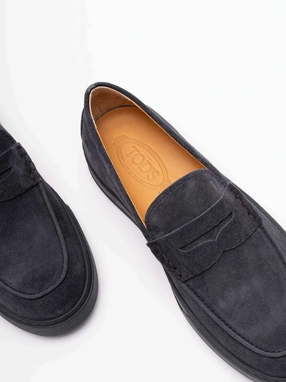 Penny Loafers in Soft Suede Calf Leather
