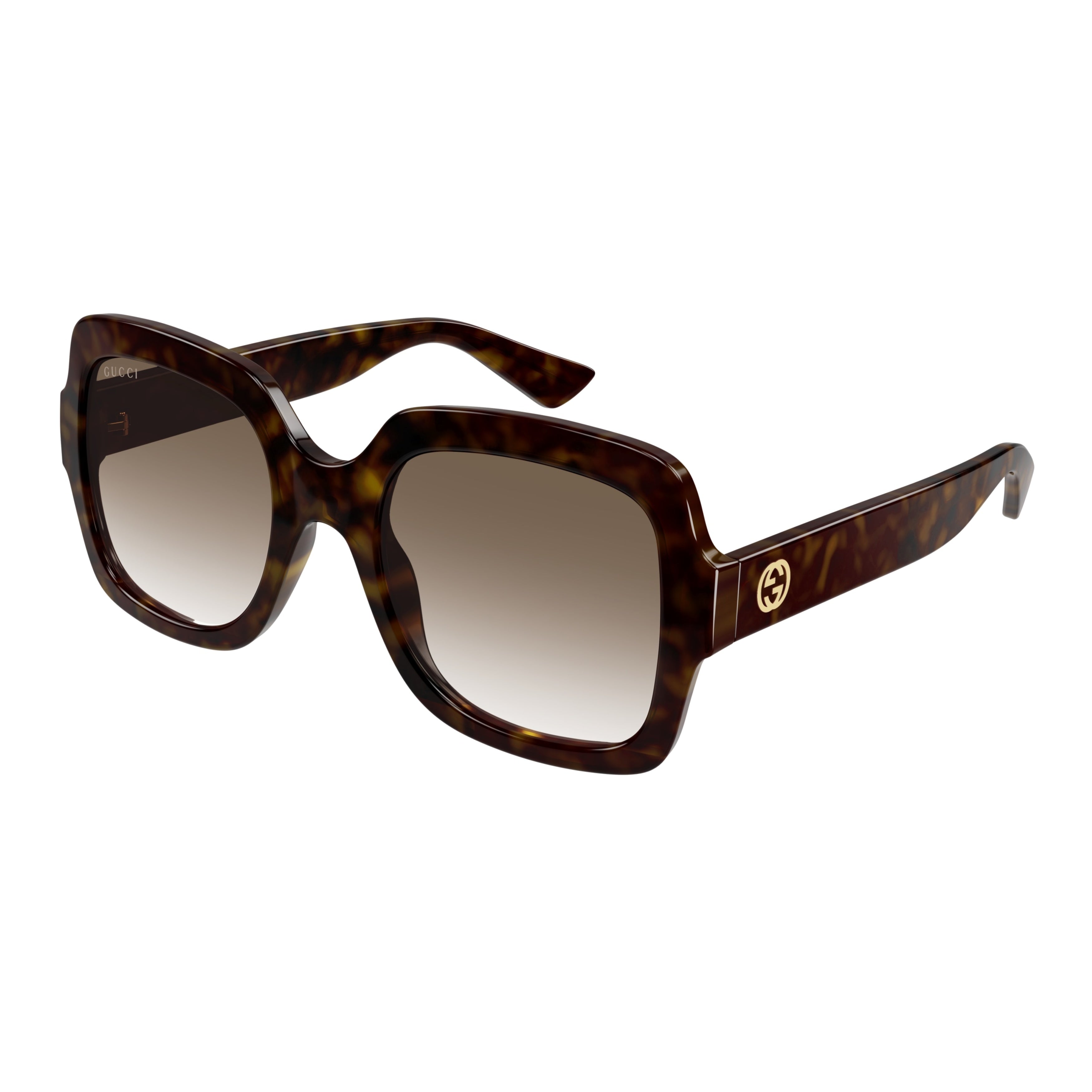 Gg1337s Oversized Tortoiseshell Square Sunglasses