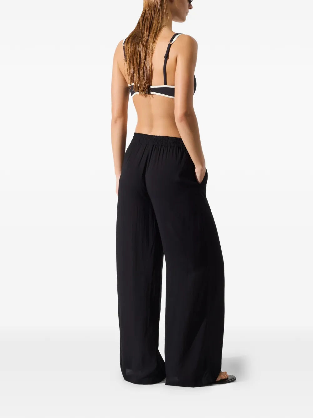 Wide-Leg Pants with Subtle Signature Detail