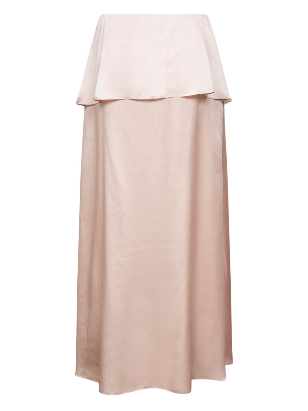 Silk Skirt With Draped Waist Overlay