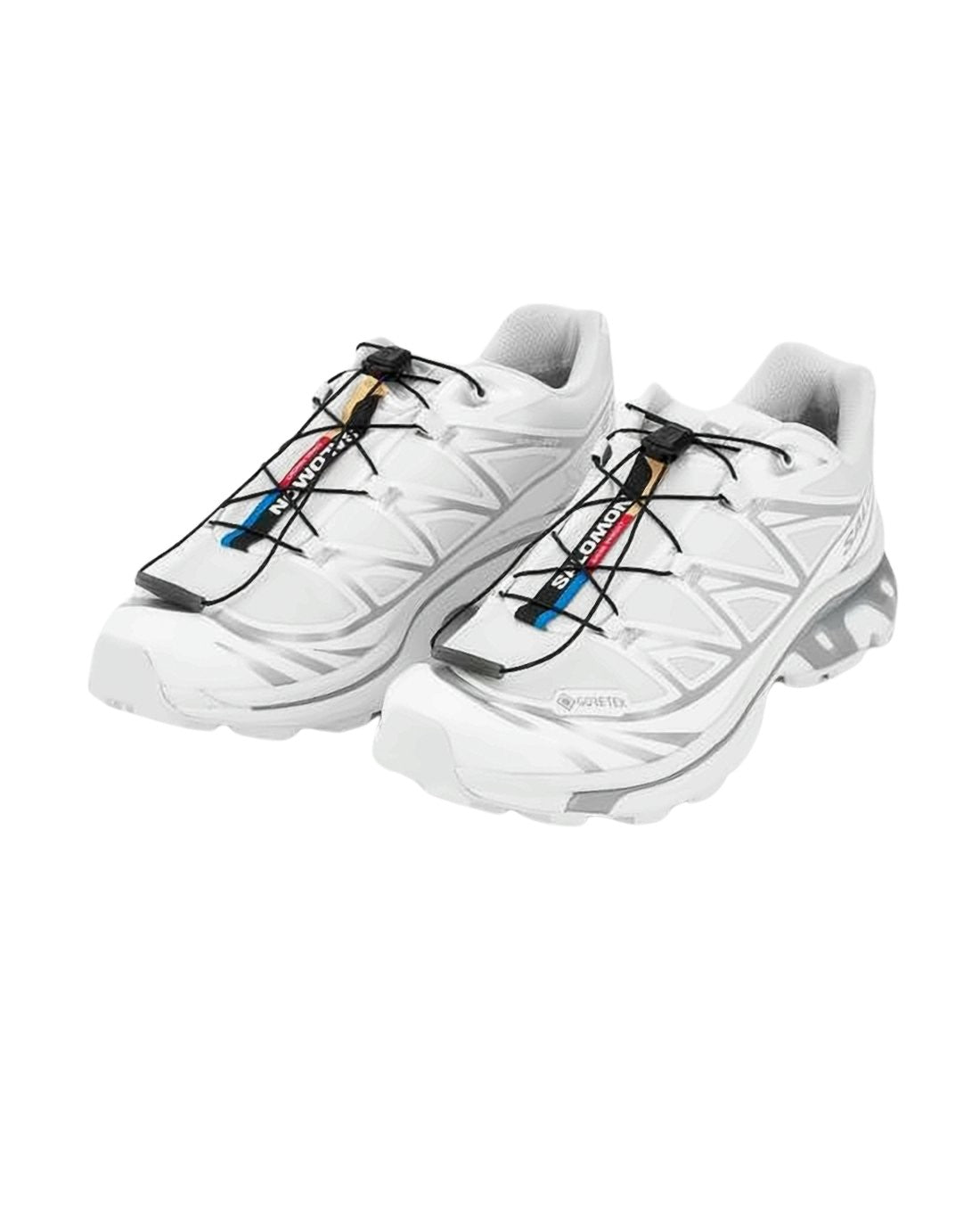 Opływowe białe sneakersy z systemem szybkiego sznurowania