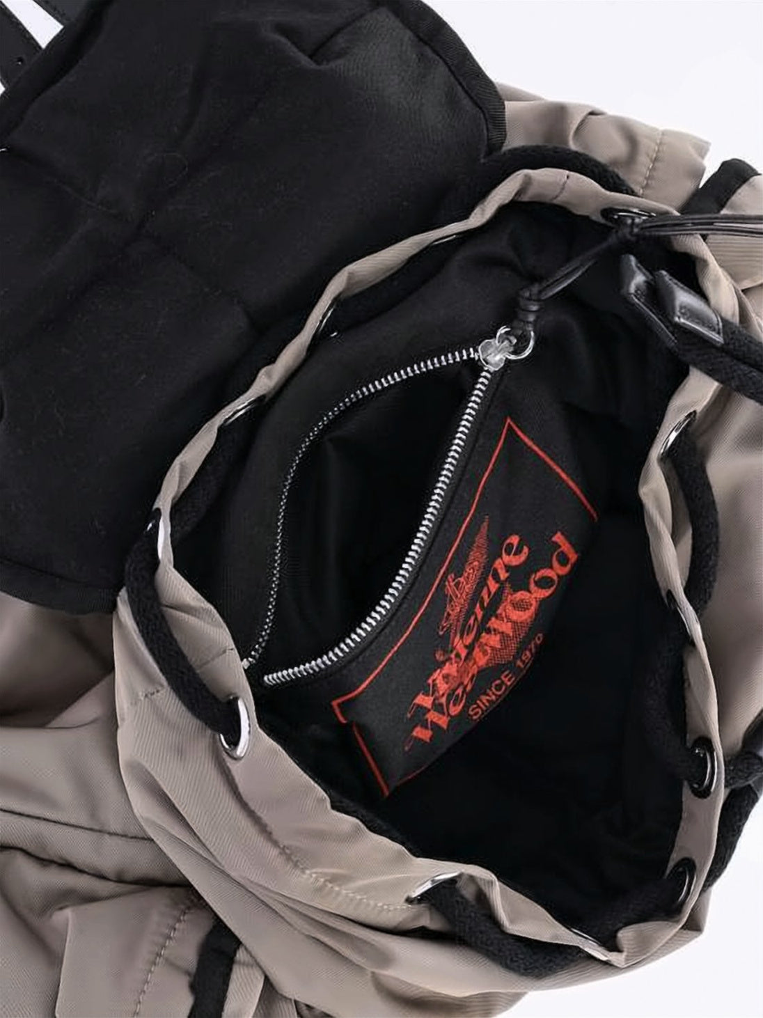 Functional Black Canvas Backpack with Flap Top