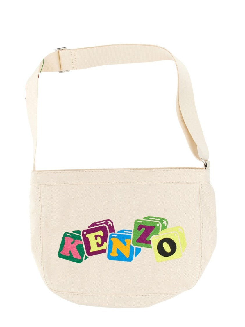 Shoulder Bag With Playful Embroidery Design