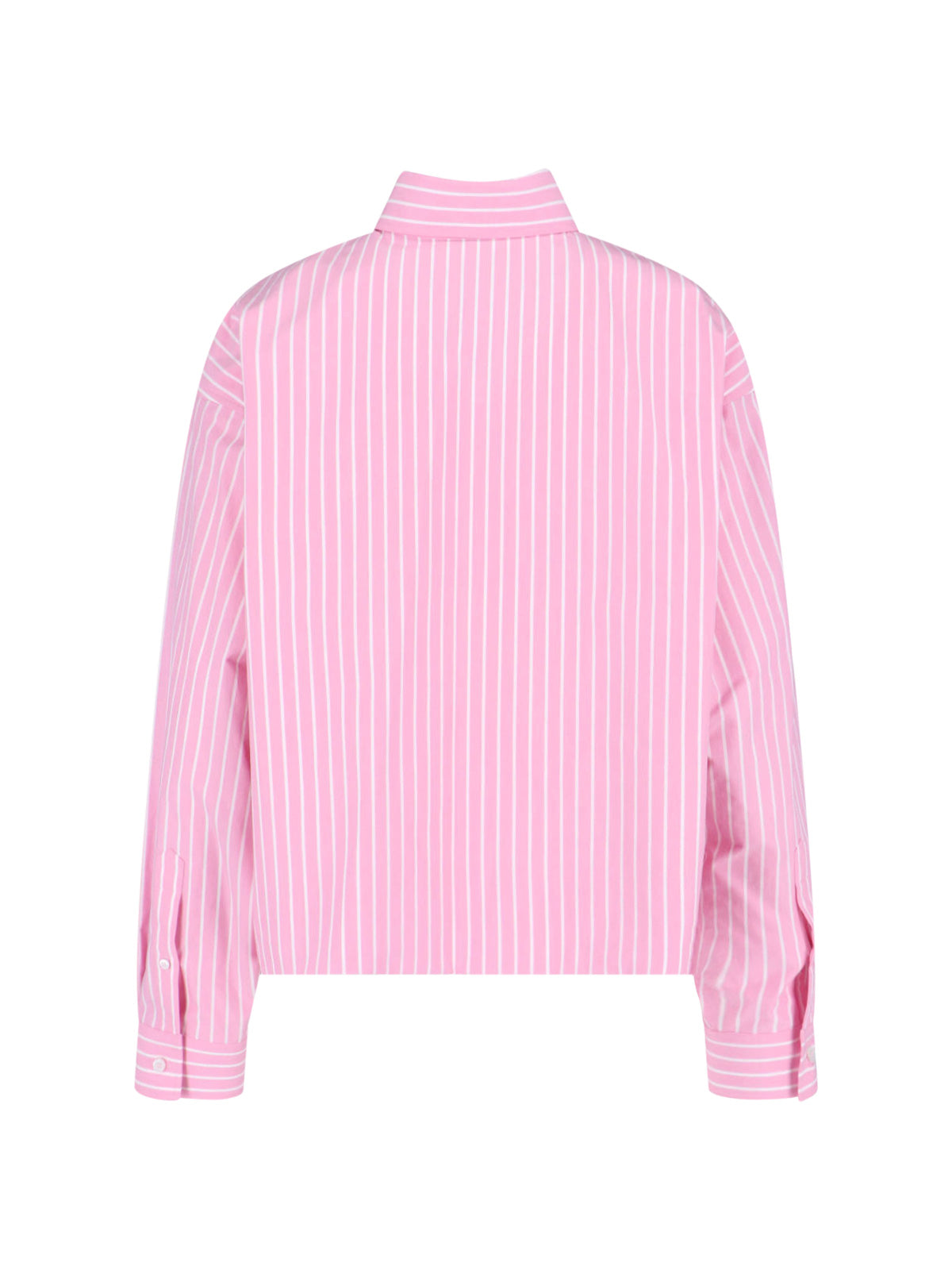 Pink Cotton Poplin Striped Shirt