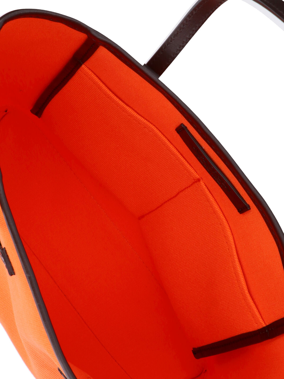 Orange Anchor Structured Canvas Logo Tote