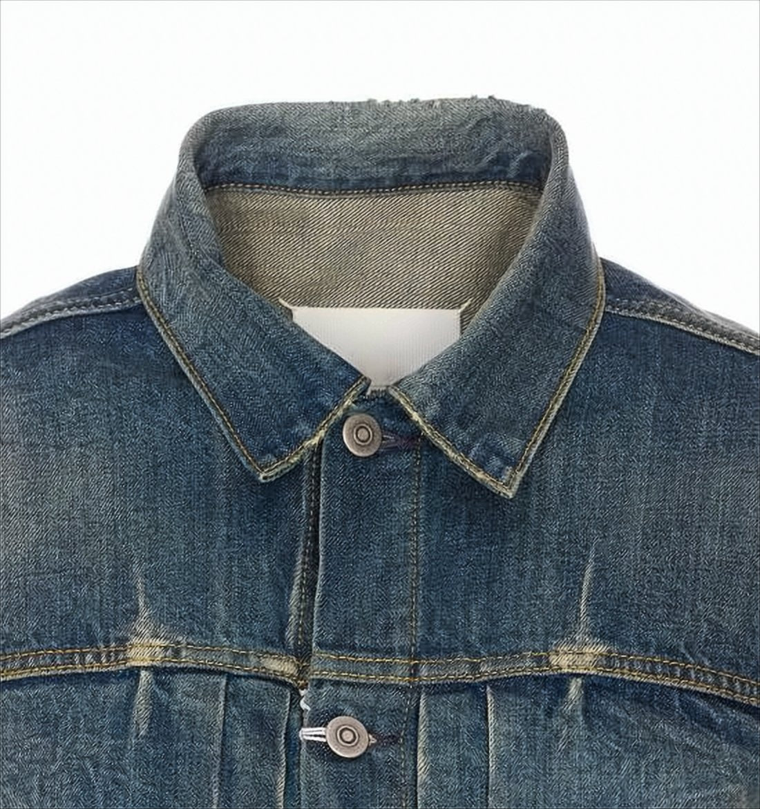 Cropped Denim Jacket with Vintage Wash
