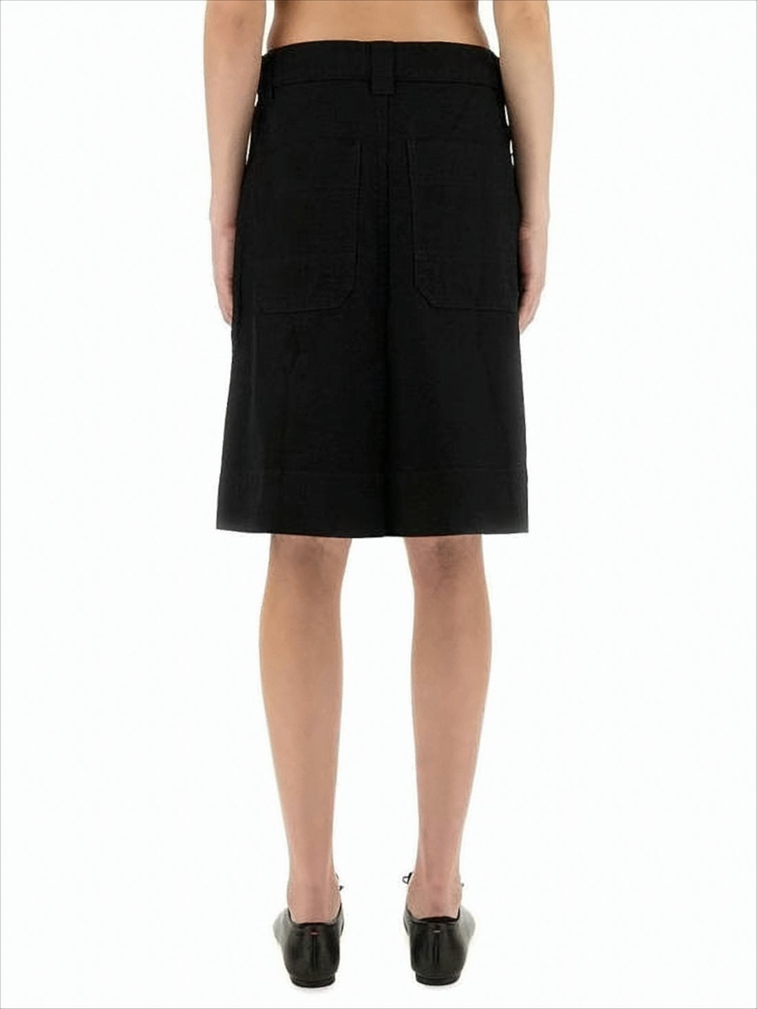 Structured A-Line Midi Skirt with Clean Design