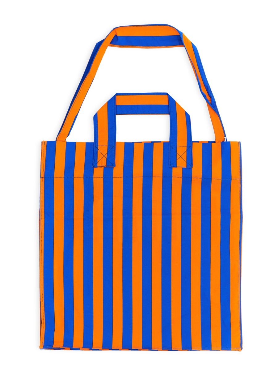 Rectangular Striped Shopper Bag