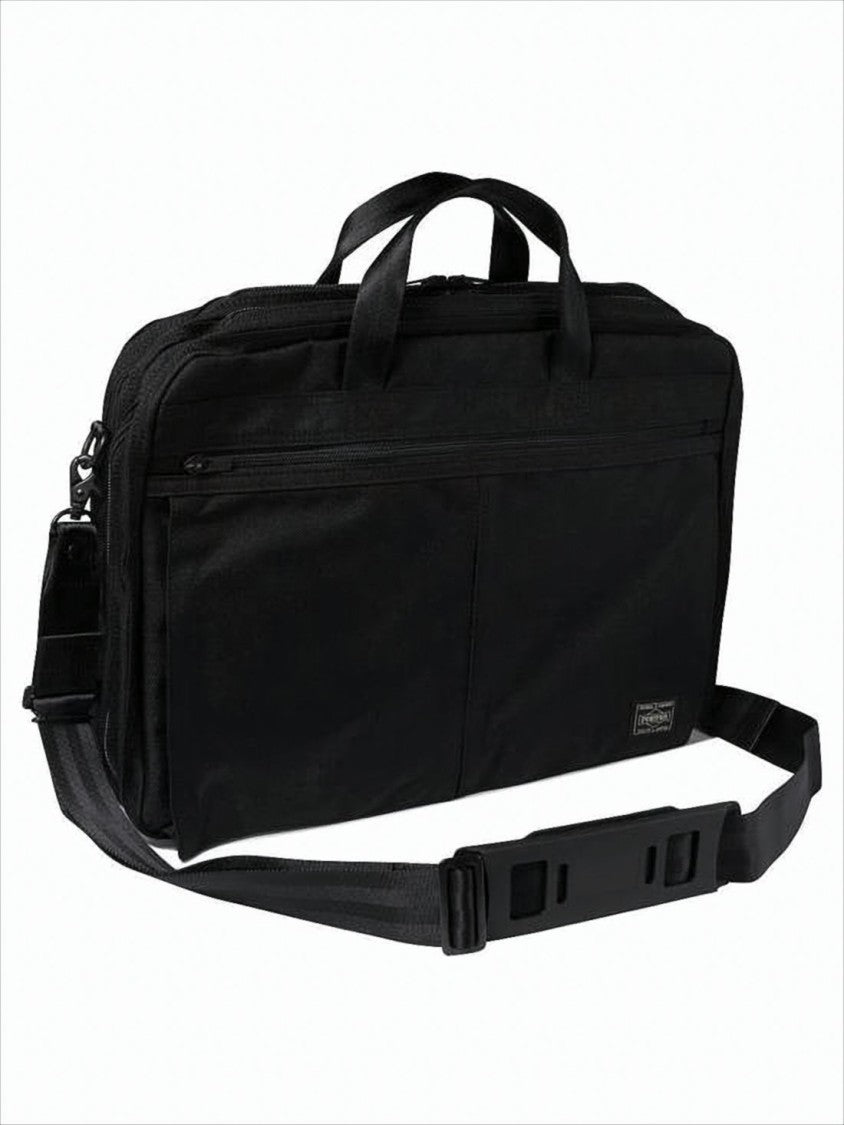 Rectangular Nylon Tote Bag With Versatile Carrying Options