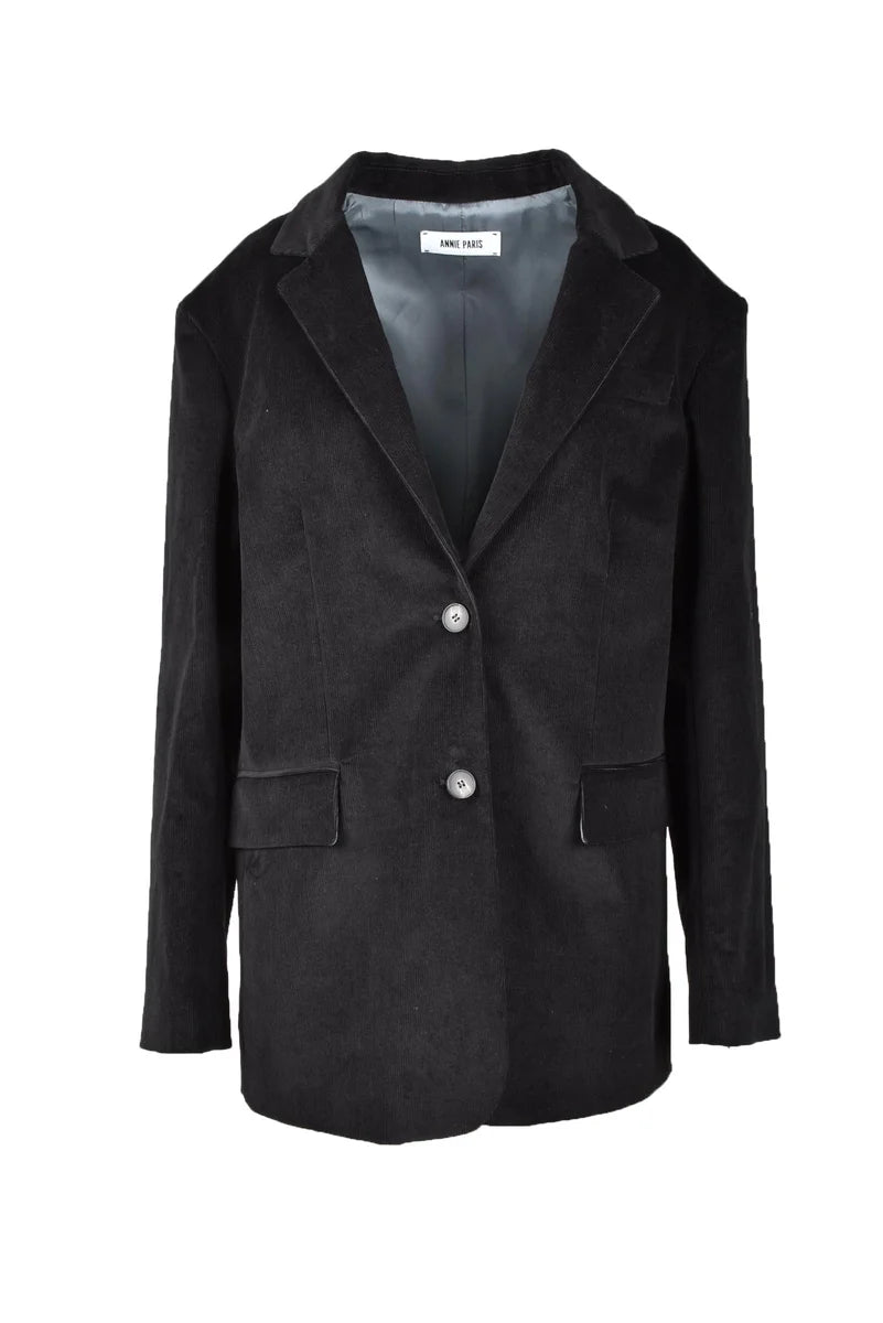 Tailored Black Jacket with Classic Lapel