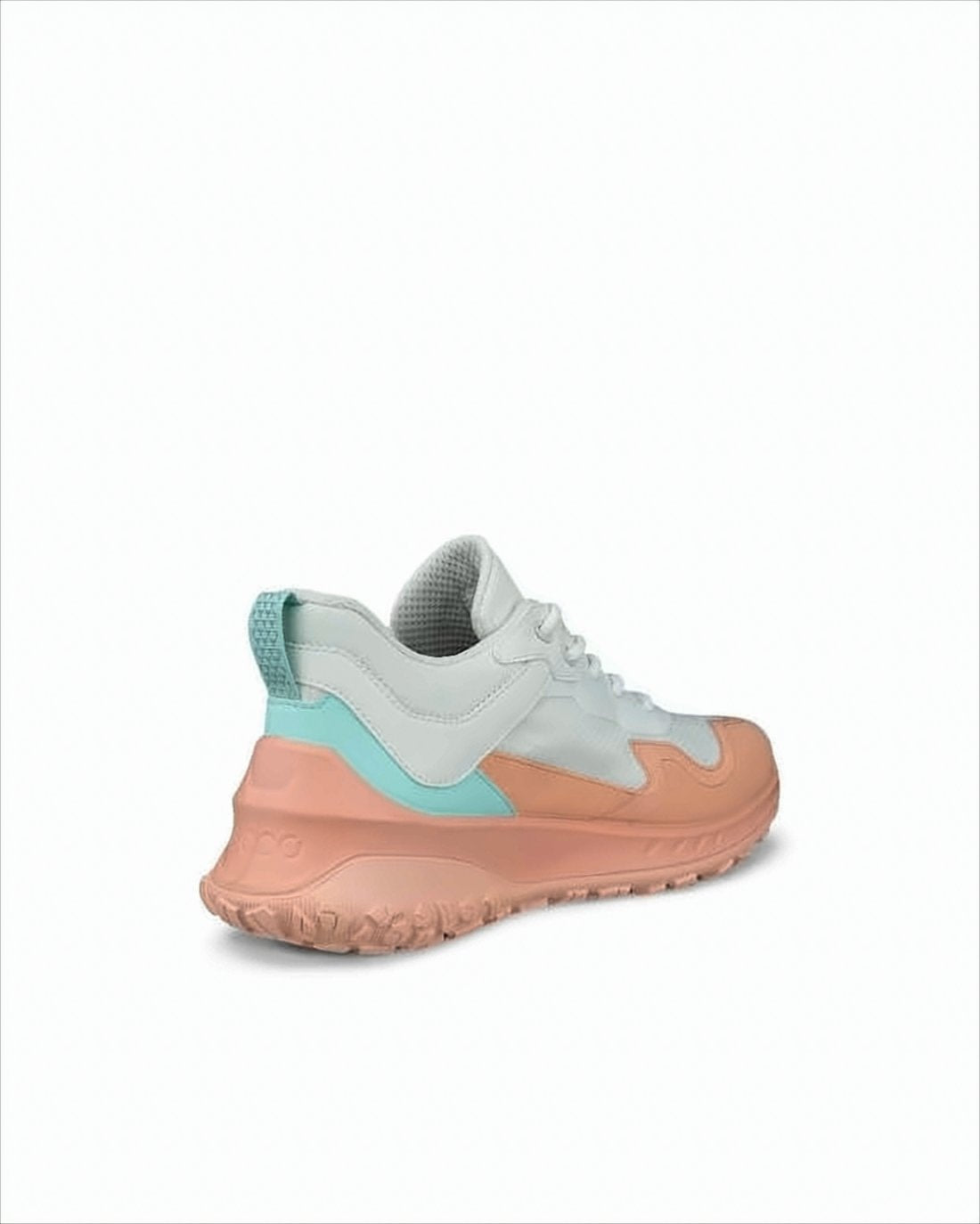 Recycled Polyester Sneakers with Peach Rubber Sole