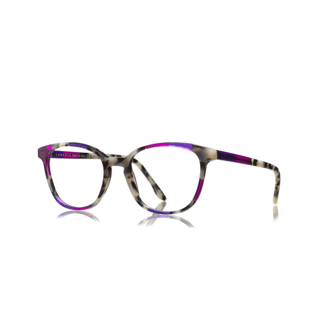 Mosaico 41 Rounded Square Frame Eyeglasses with Mosaic Pattern