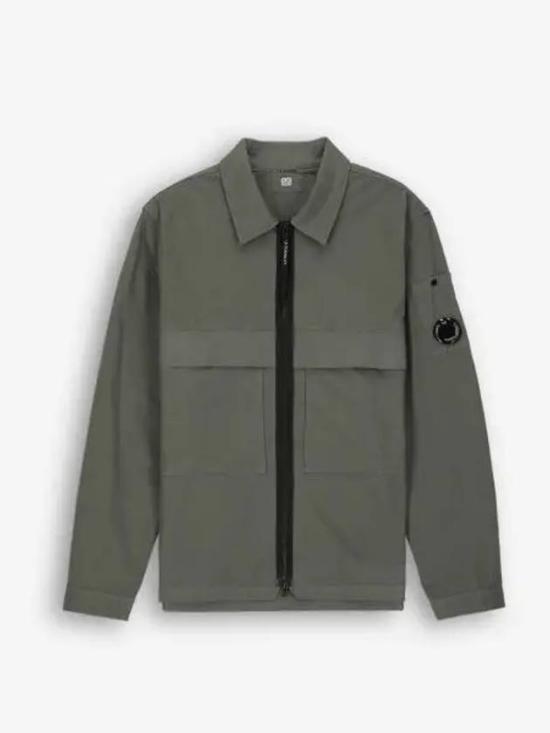 Straight-Cut Minimalist Jacket With Zipper Closure And Chest Pockets