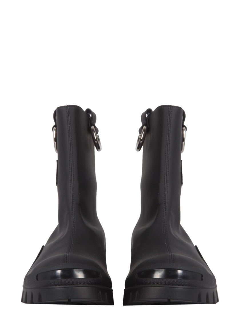 Matte Black Mid-Calf Rain Boots