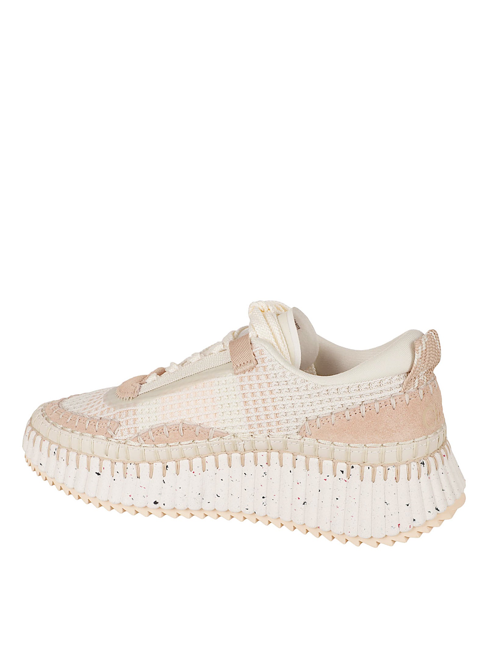 Contrasting Textured Sneakers With Sole