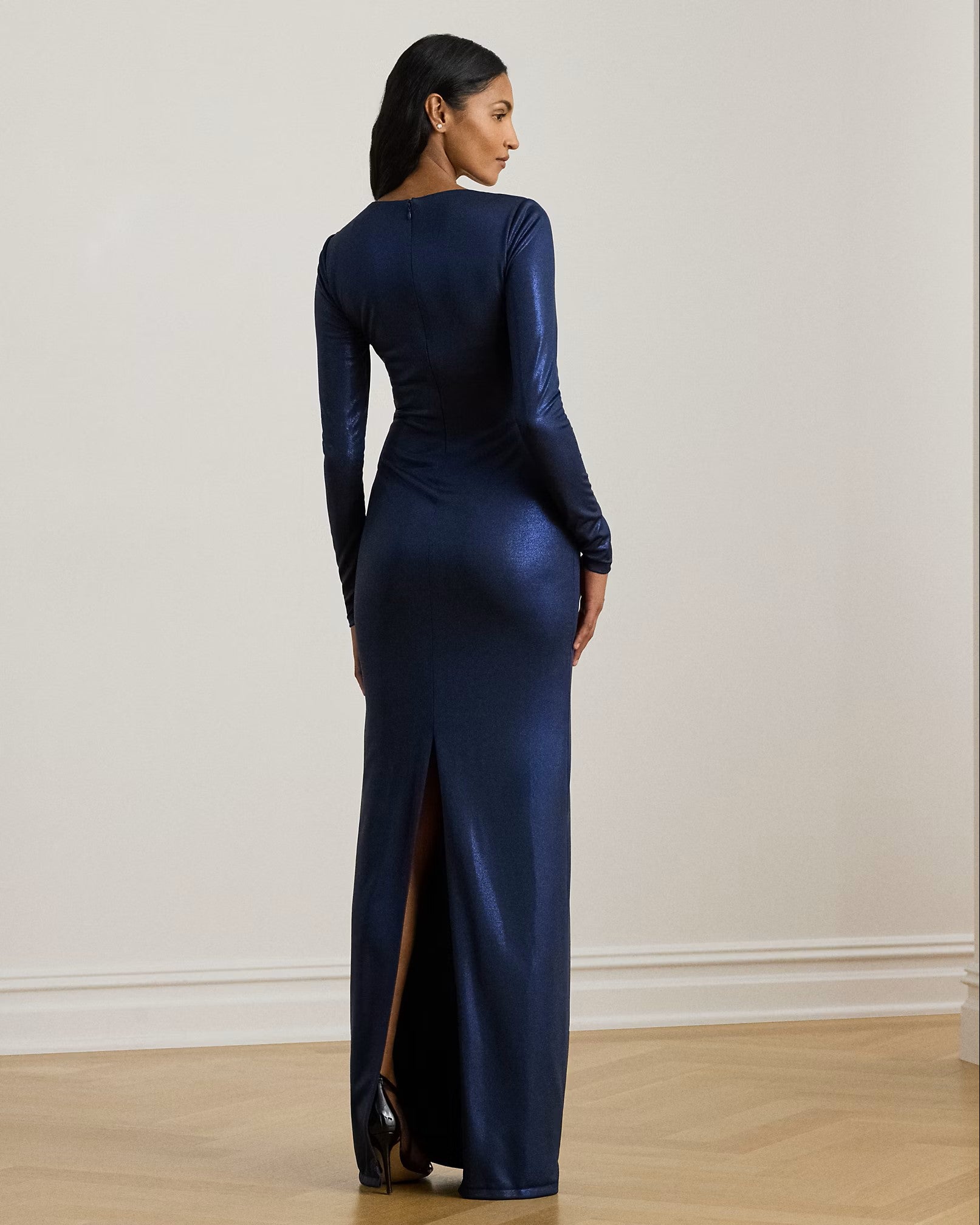 Navy Blue Burlington Matte Jersey Gown