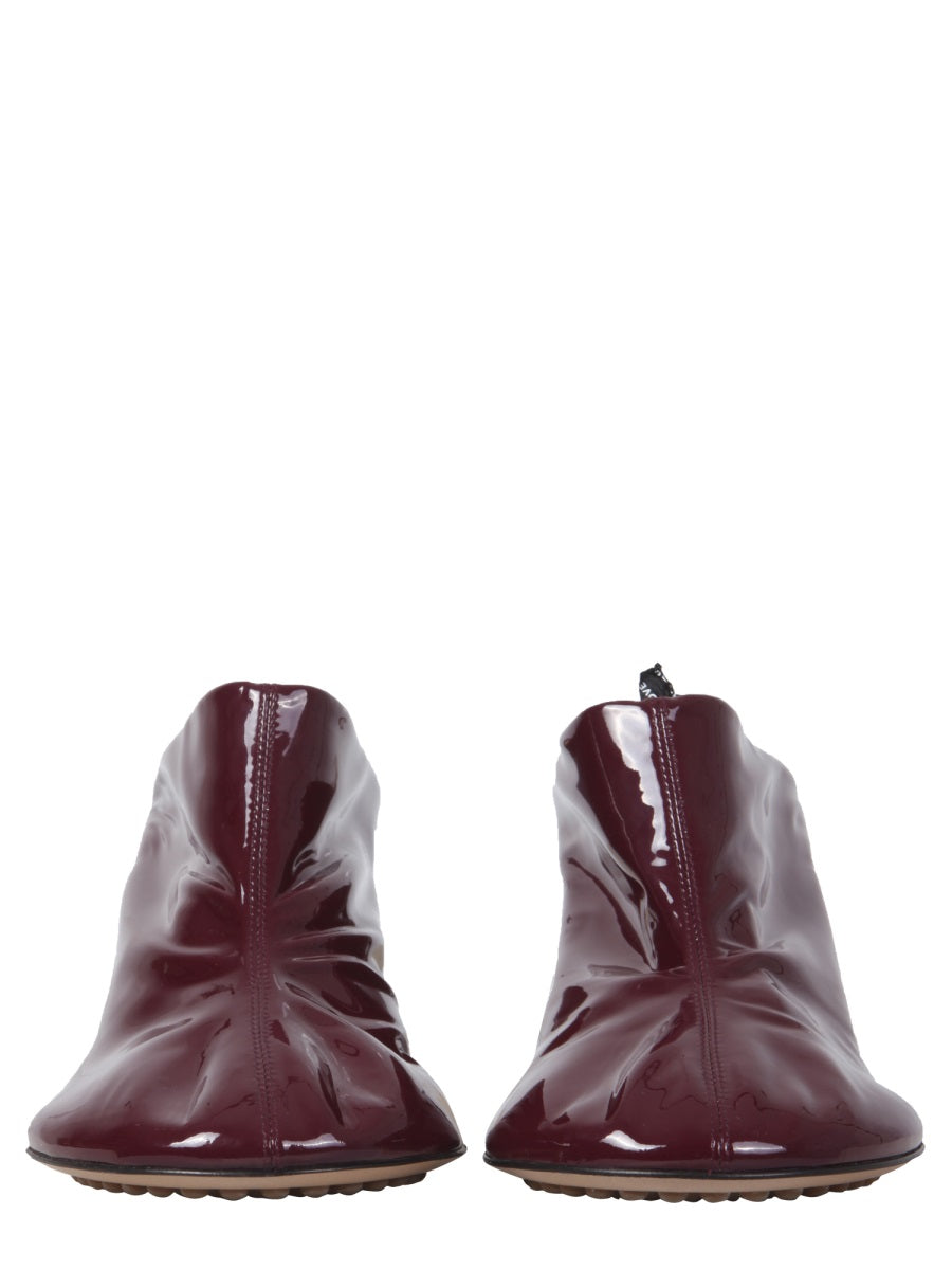 Painted Leather Mules with 9 cm Heel
