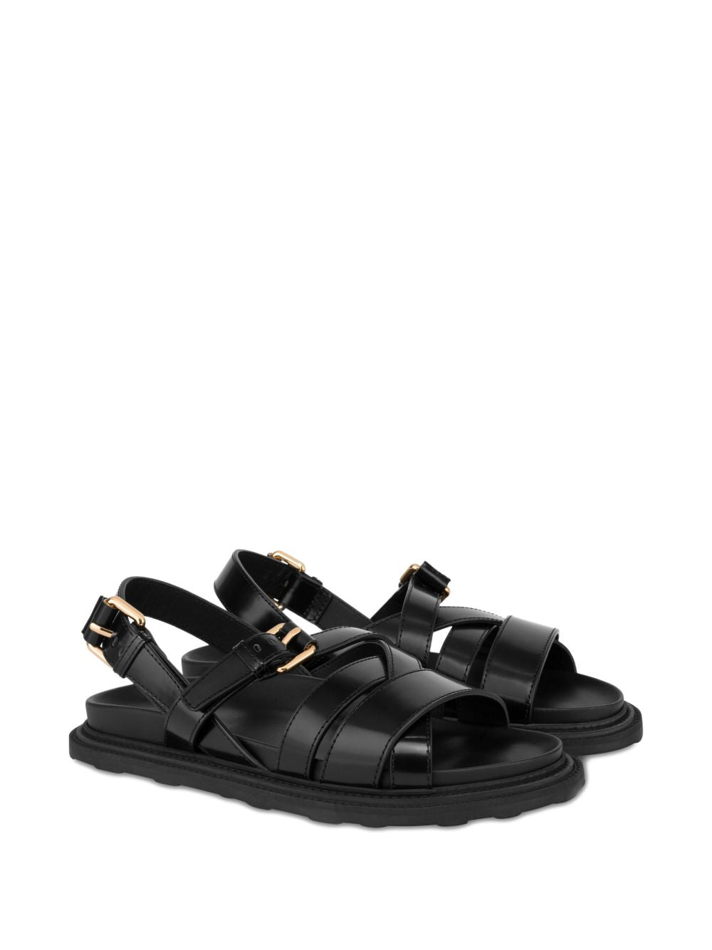 Flat Sandals with Adjustable Ankle Strap