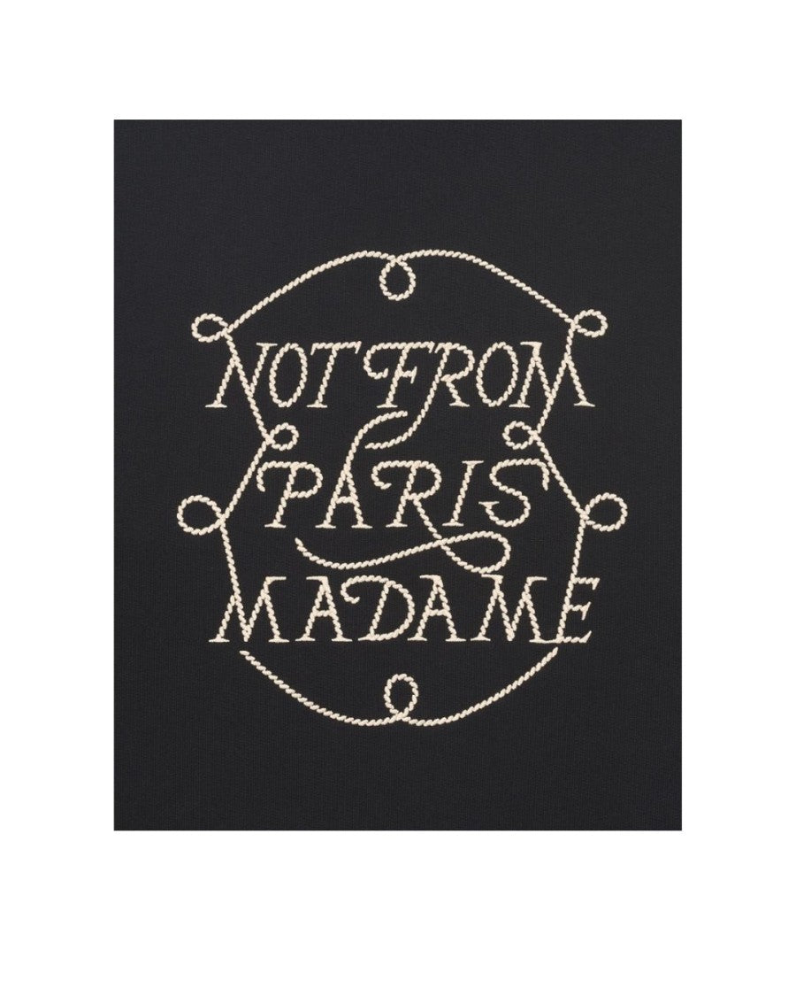 Not from Paris Madame' Black Sweatshirt
