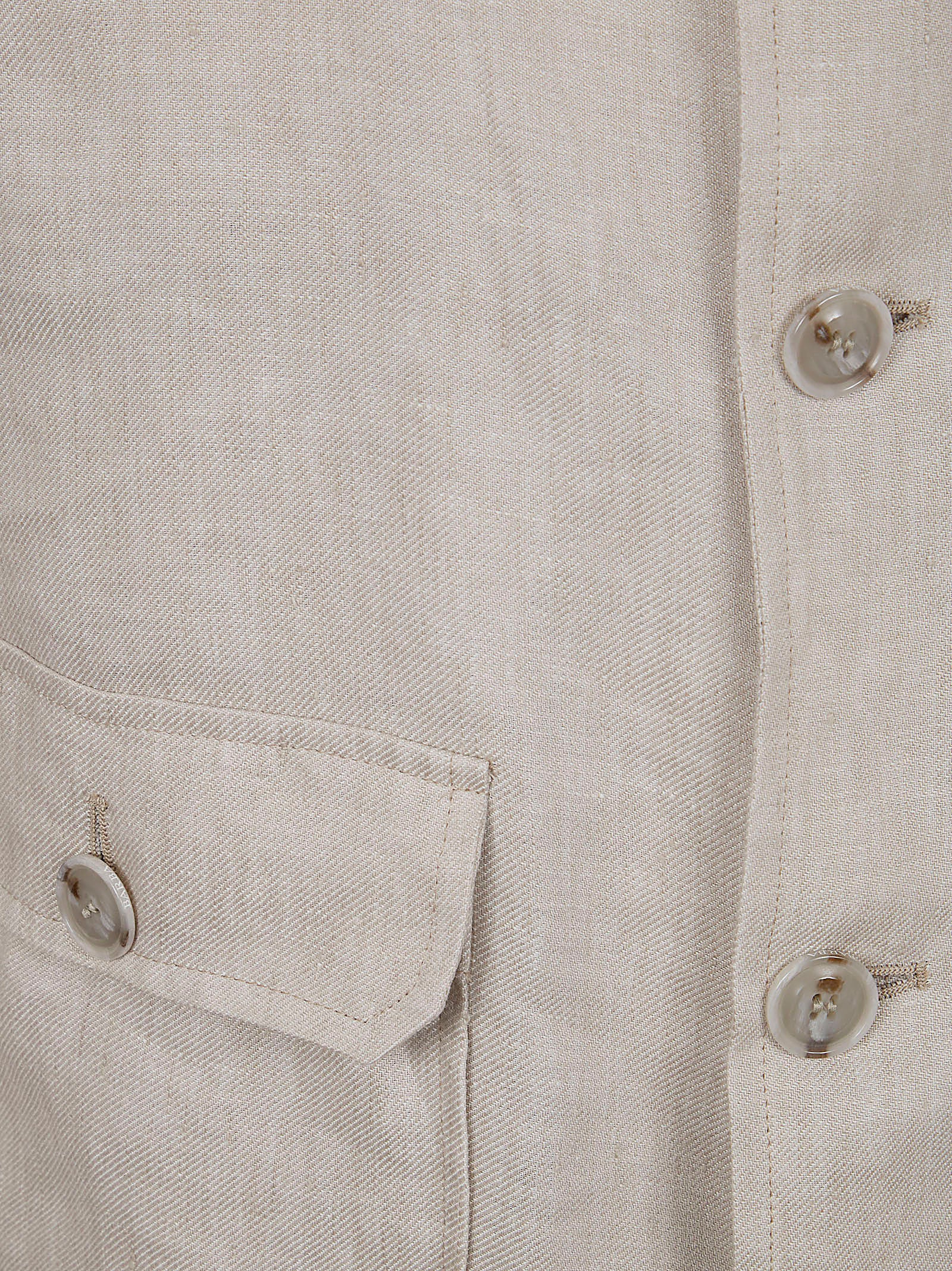 Lightweight Linen Jacket with Stand Collar