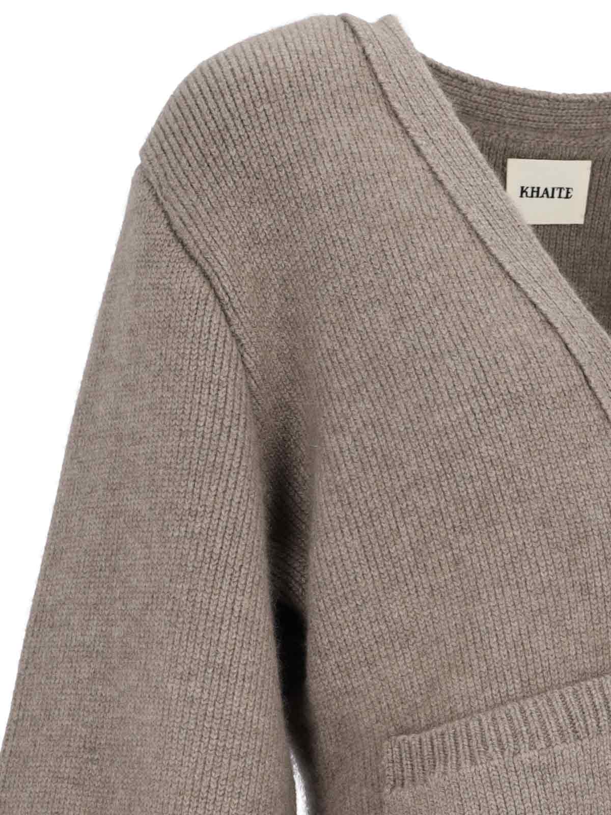 Cashmere Knit Cardigan with Deep V-Neck