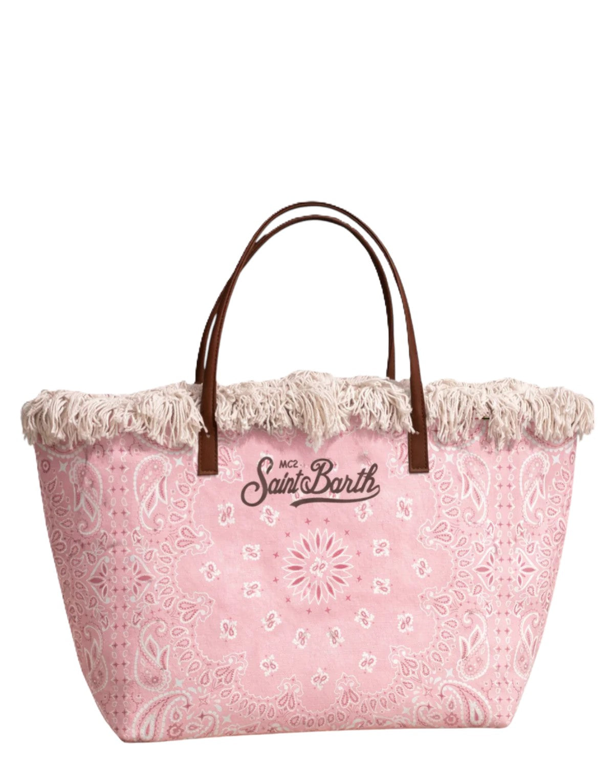 Large Tote Bag with Delicate Paisley Pattern