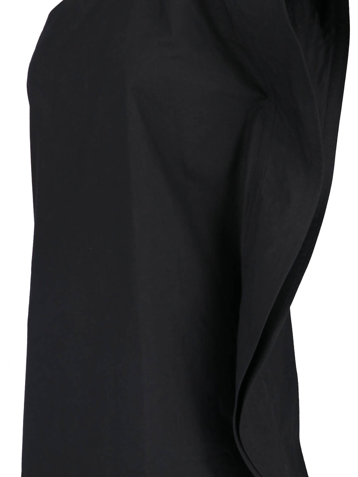 Black Asymmetrical One-Shoulder Cotton Dress