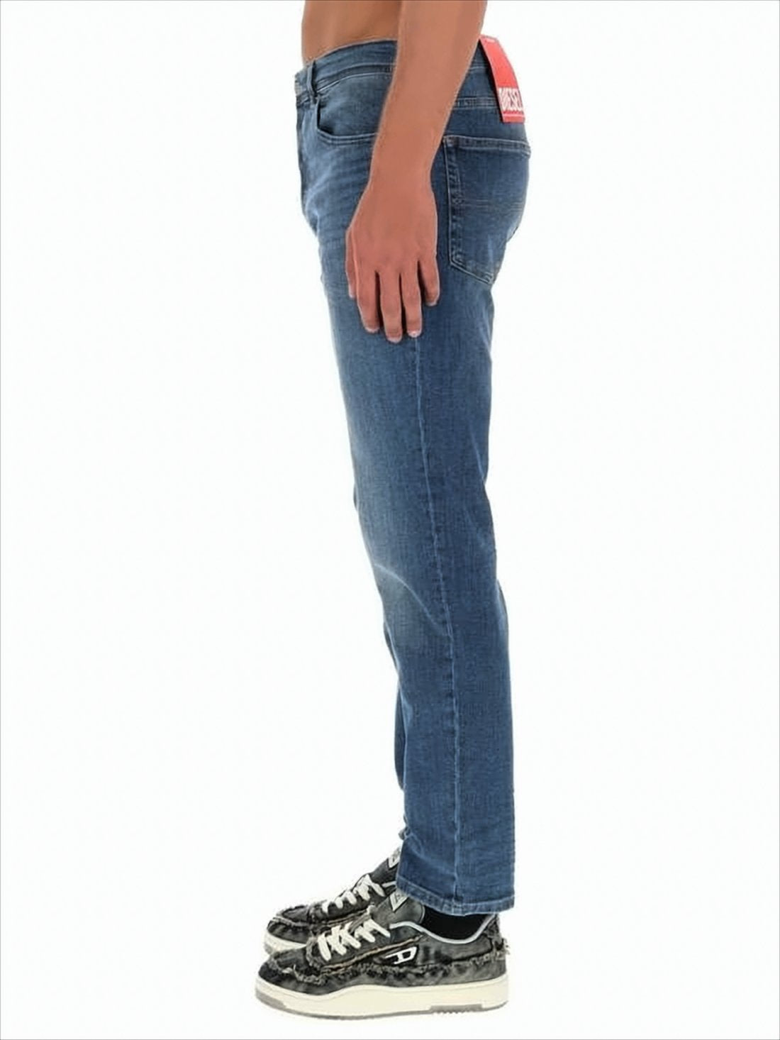 Straight-Leg Denim Pants With Subtle Fading