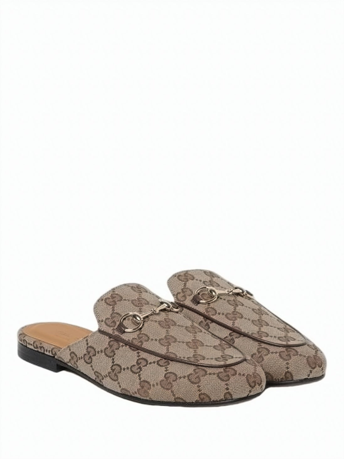 Canvas Upper Slip-On Loafers With Metallic Horsebit Detail