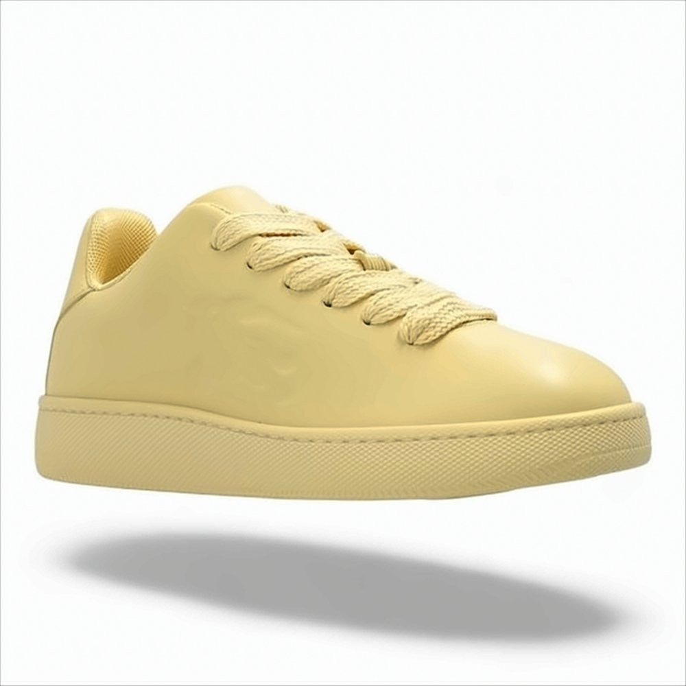 Monochromatic Smooth Leather Sneakers