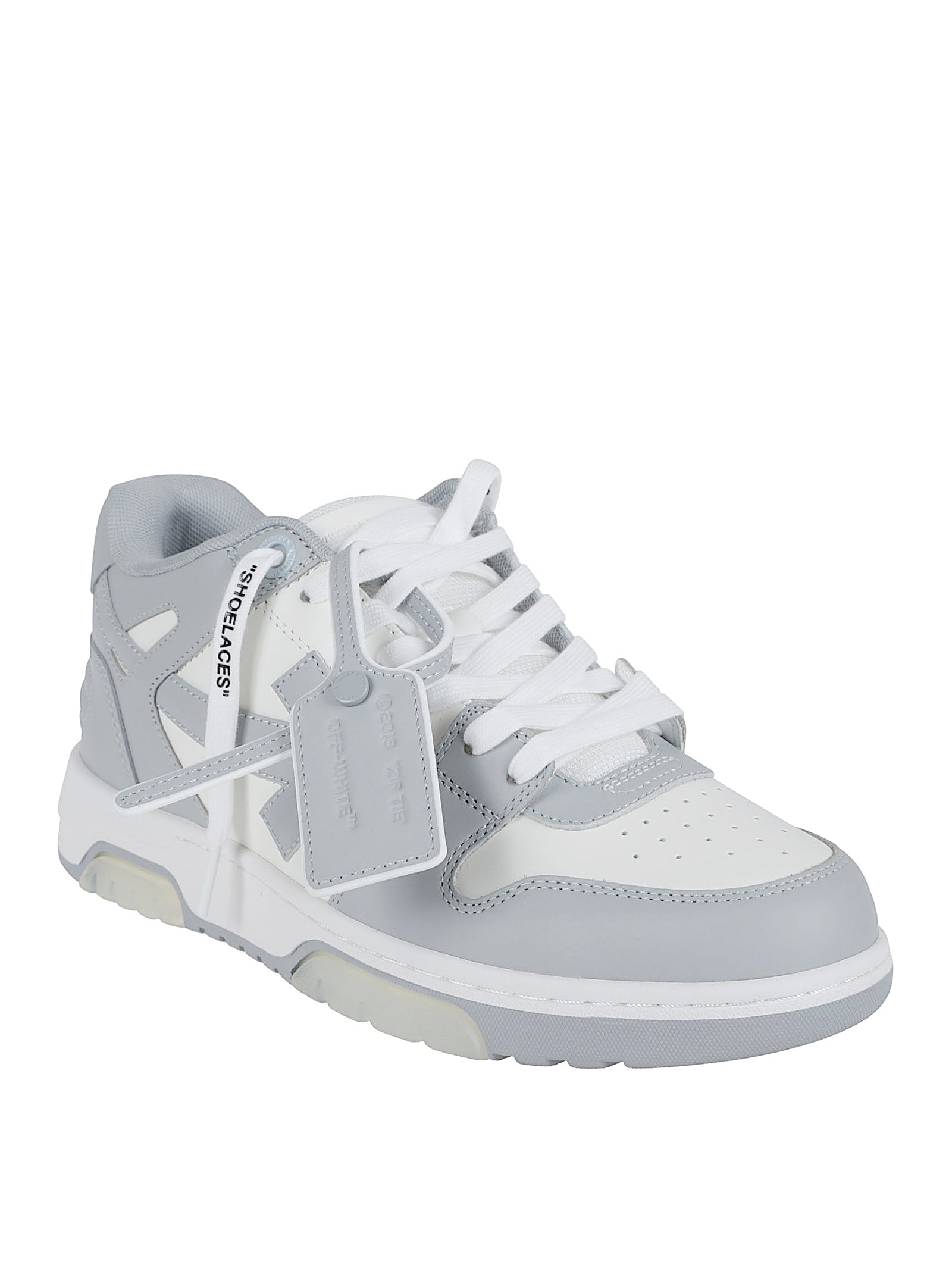Leather Low-Top Sneakers with Perforated Toe