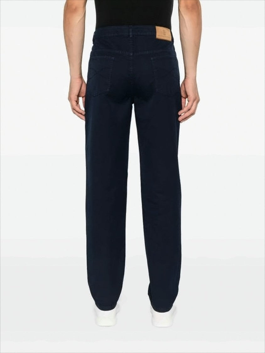 Classic Five-Pocket Straight Pants in Dark Navy