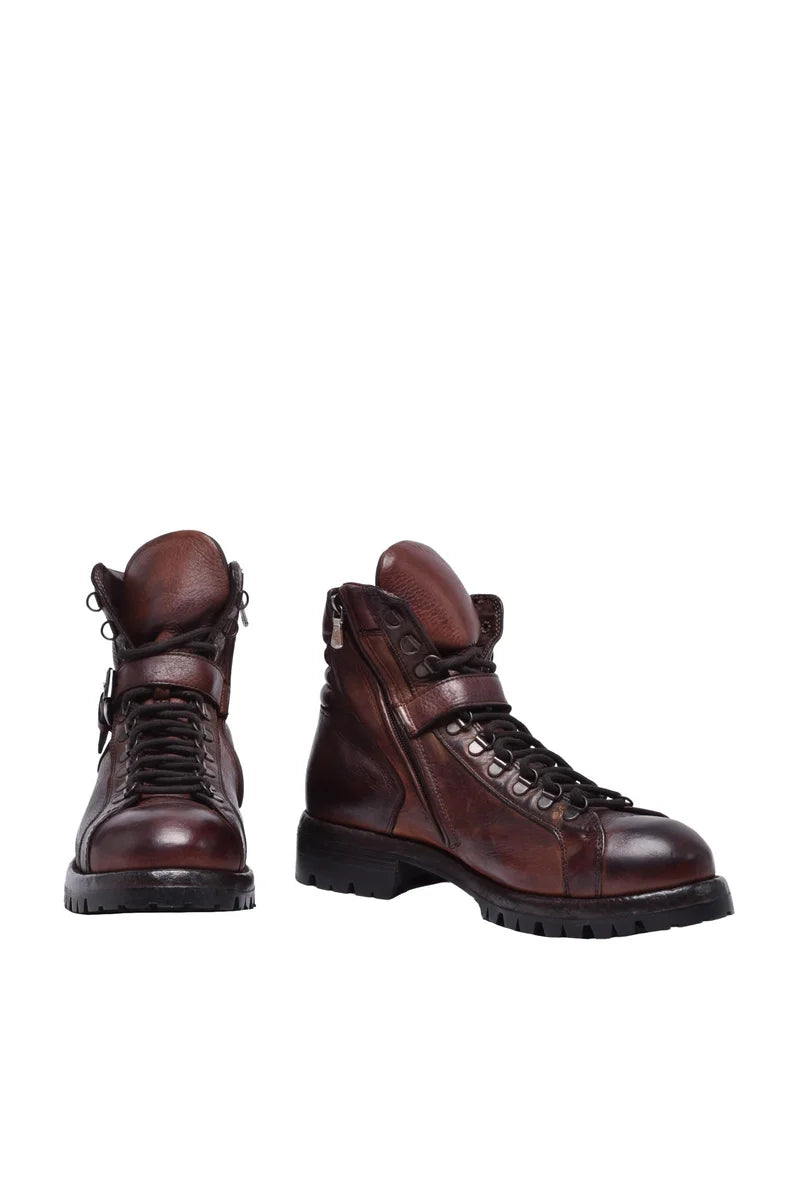 Lace-up Boots - Brown