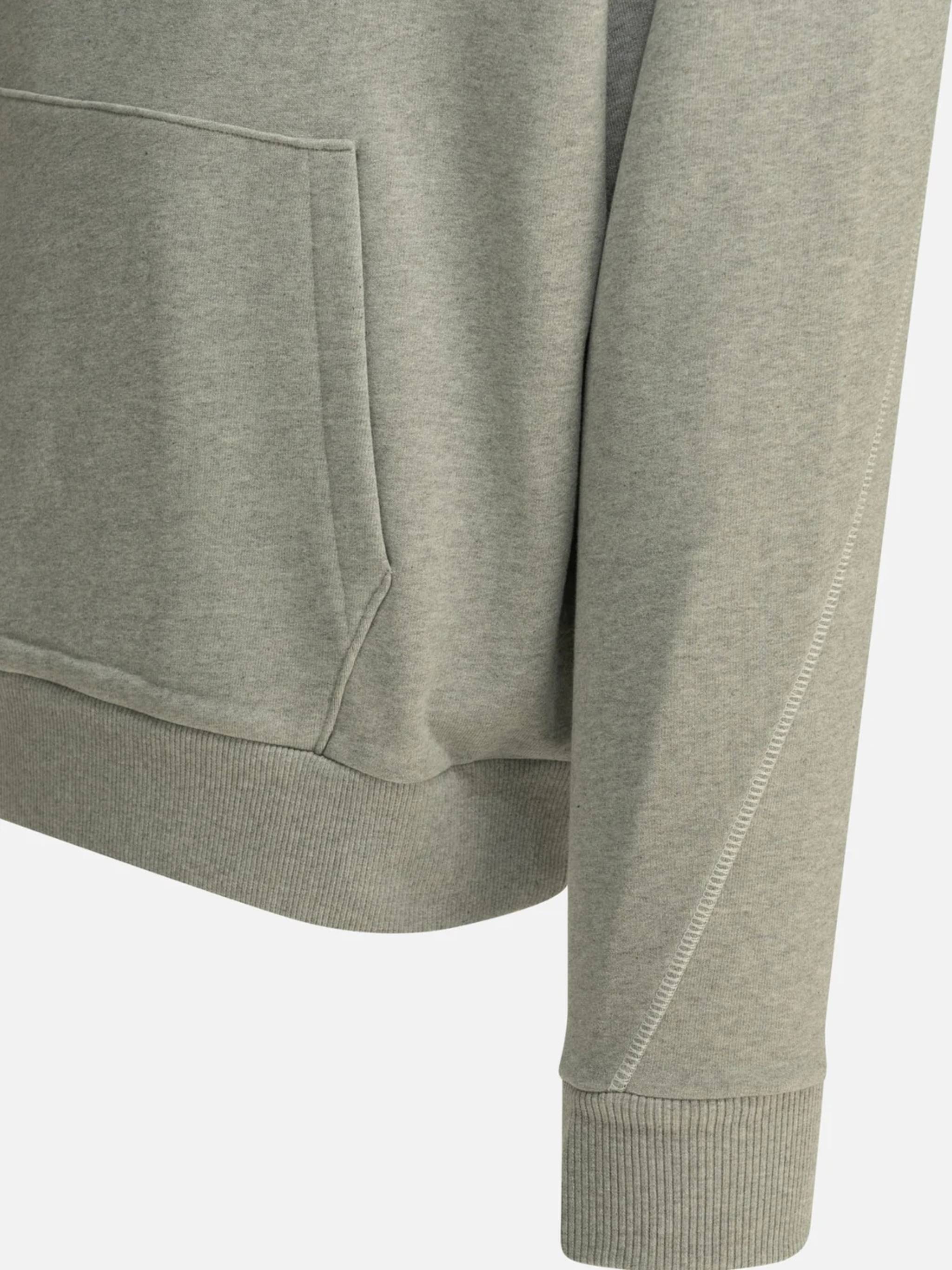 Couture Seam Contrast-Stitched Grey Hoodie