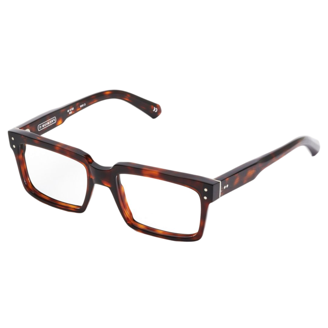 Premium 15 Bold Rectangular Tortoiseshell Sunglasses with Metallic Accents