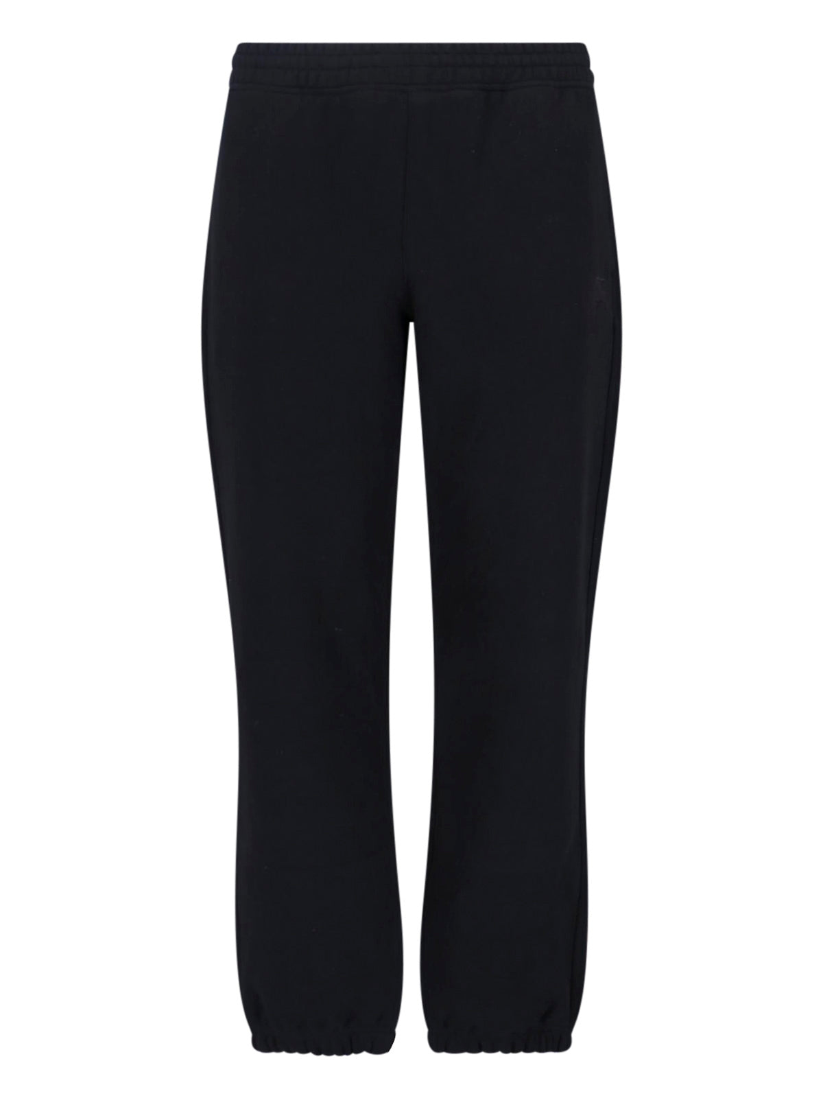 "Check" Tracksuit Bottoms In Black Cotton