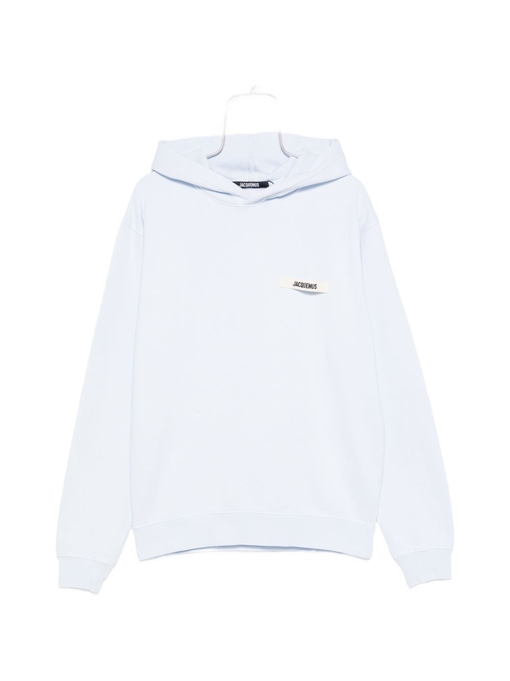 Light Blue Hoodie with Ribbed Trims