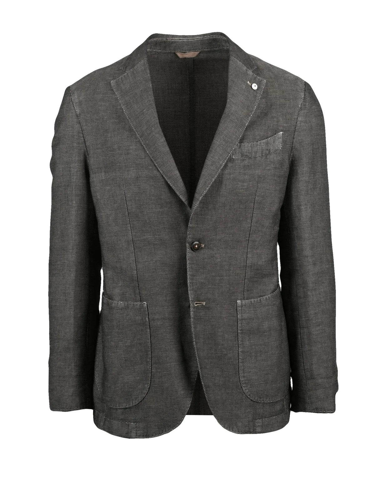 Brown Linen Cotton Rounded Jacket