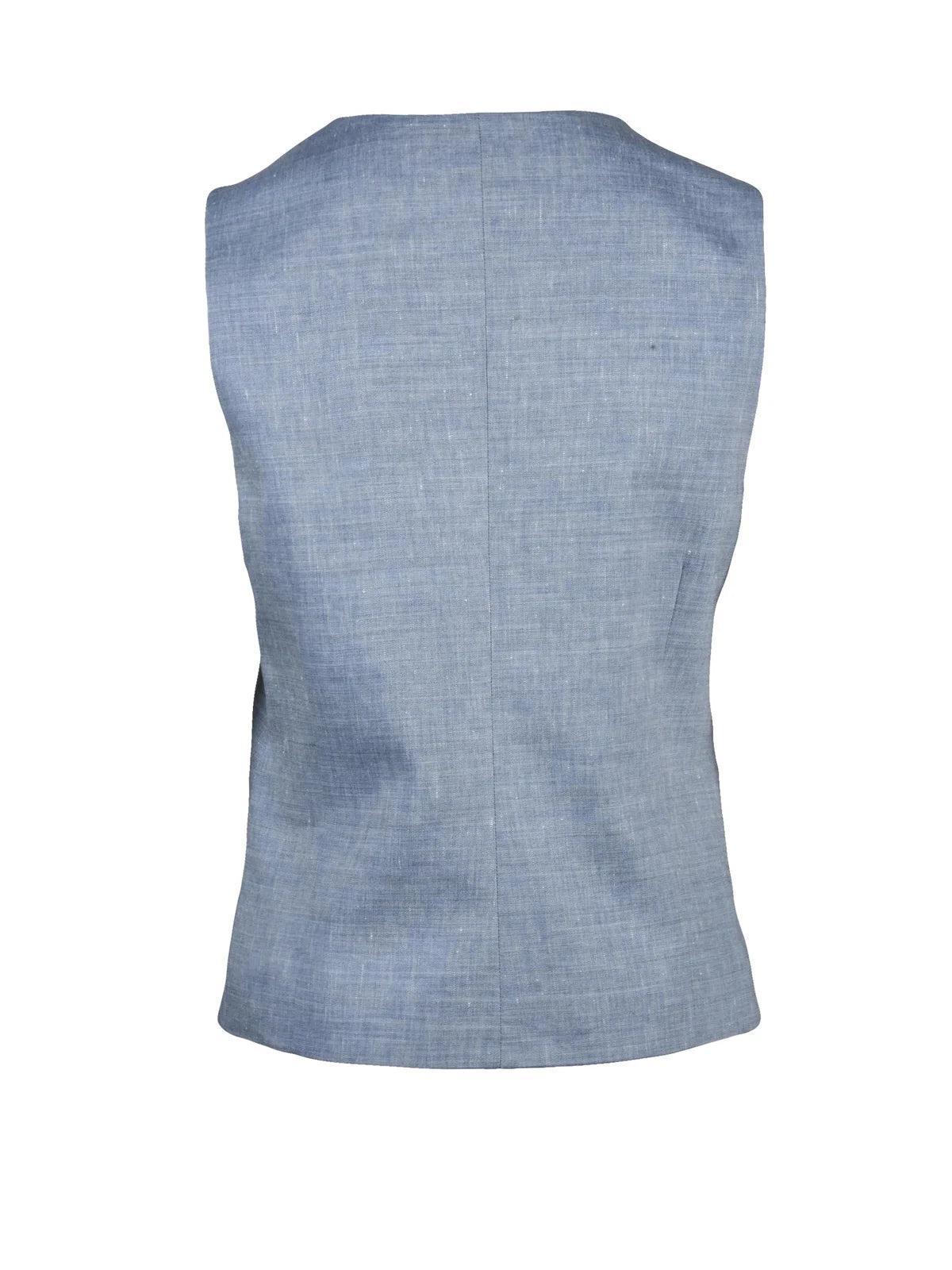 Light Blue Linen Wool Vest