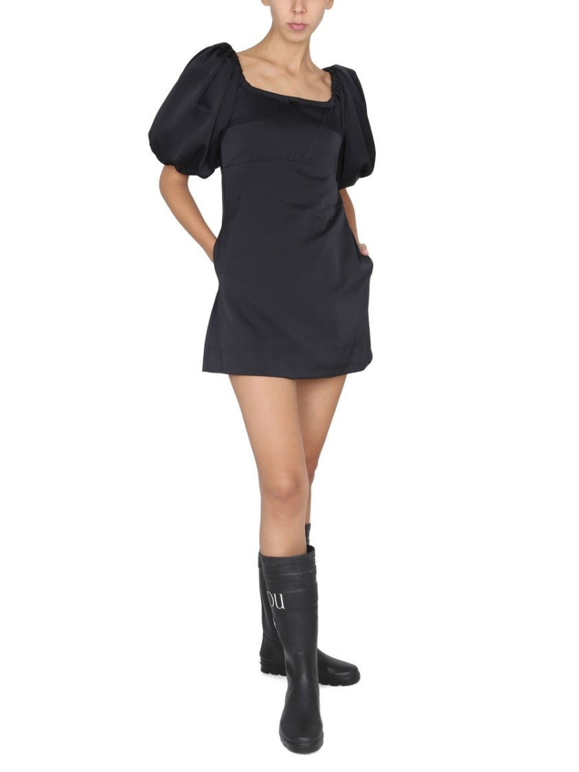 Mini Dress With Balloon Sleeves
