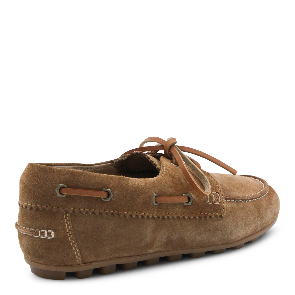 Brown Flats with Rounded Toe