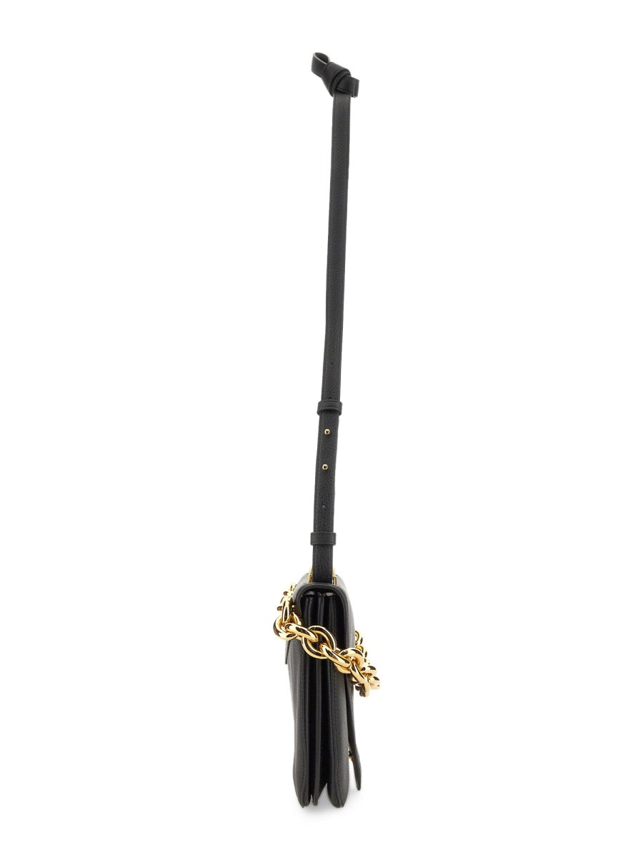 Structured Leather Shoulder Bag with Adjustable Strap