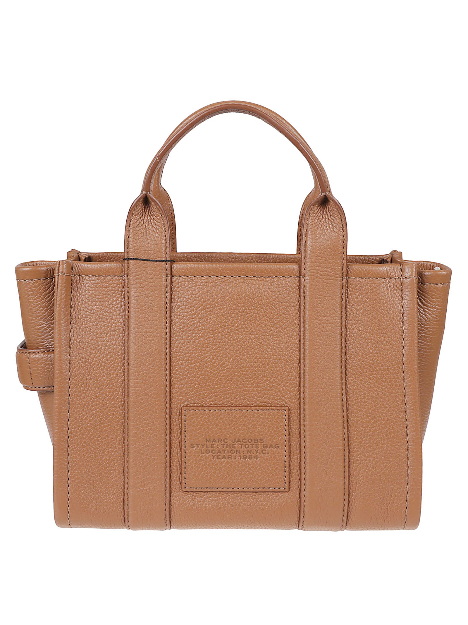 Structured Tote Bag In Pebbled Leather