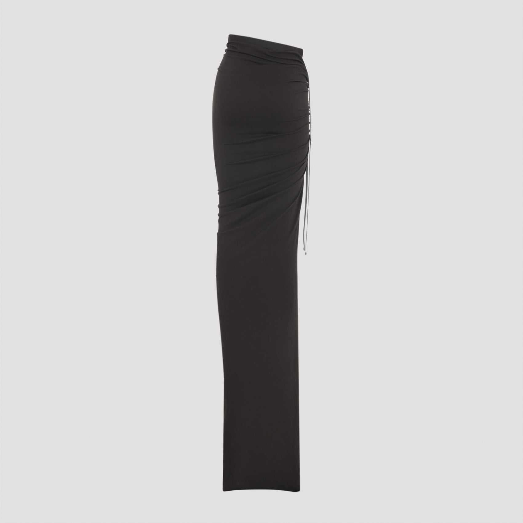 Floor-Length Cotton Skirt With Adjustable Draping