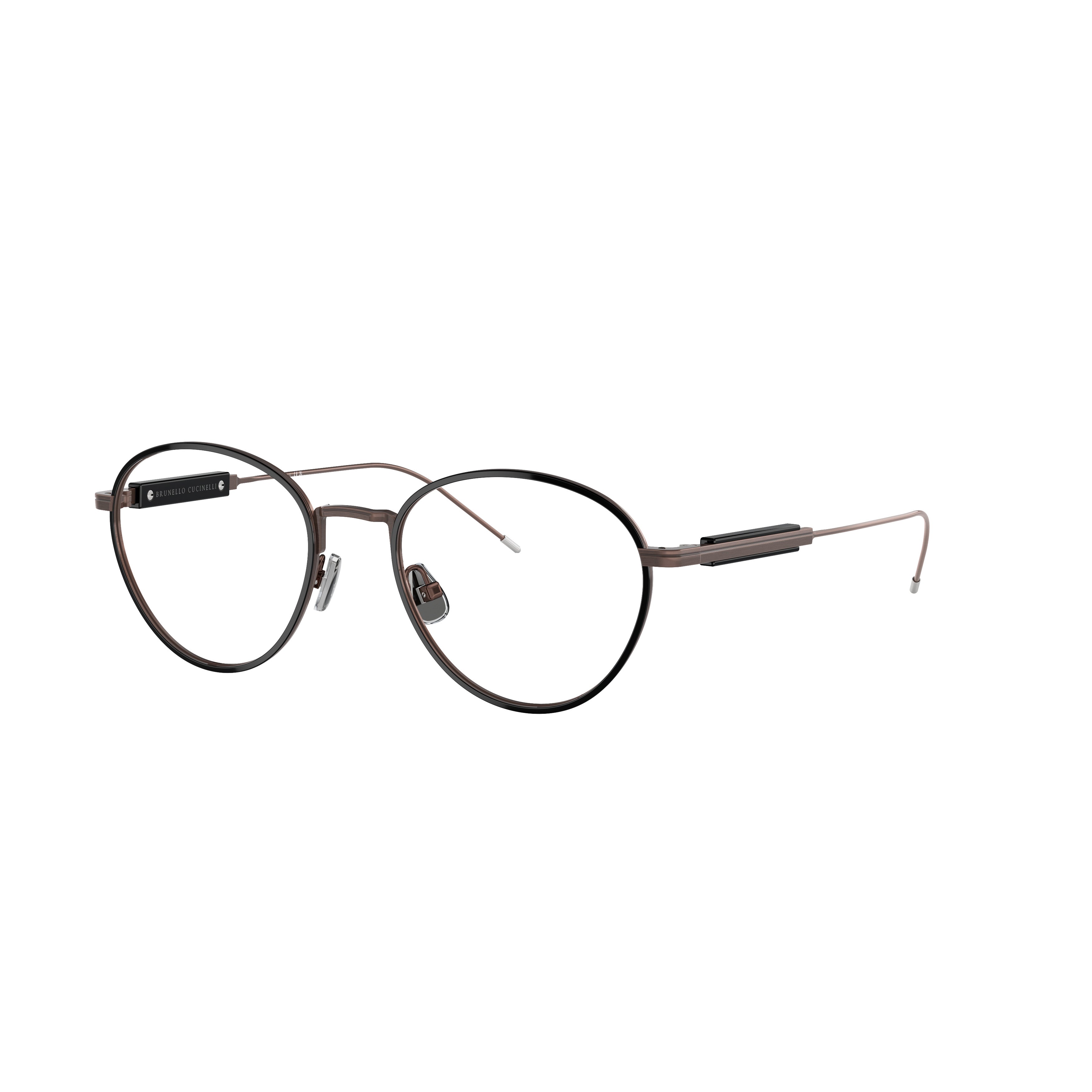 0bc1003t Rounded Titanium Sunglasses with Adjustable Nose Pads