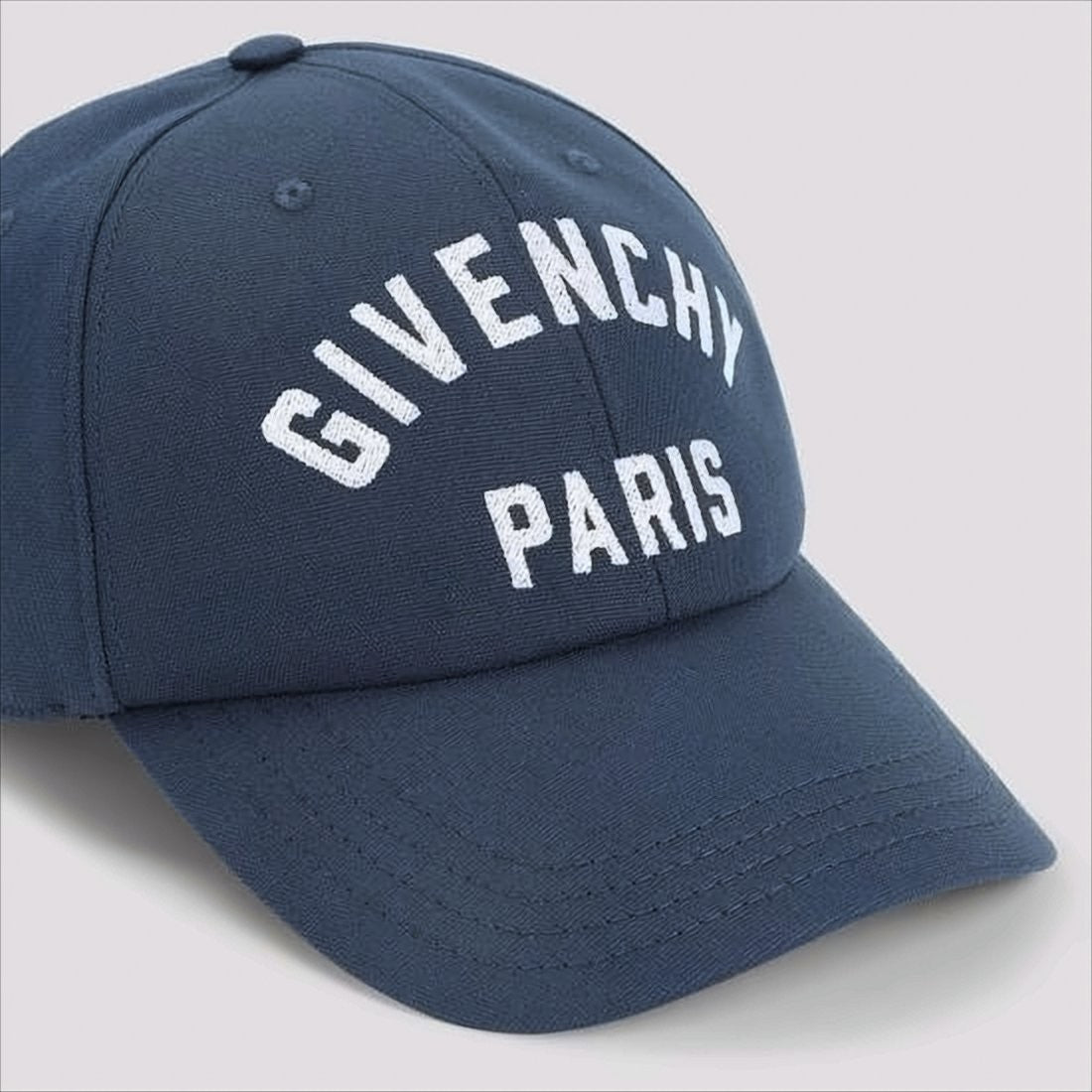 Structured Cotton Baseball Cap with Arched Embroidery