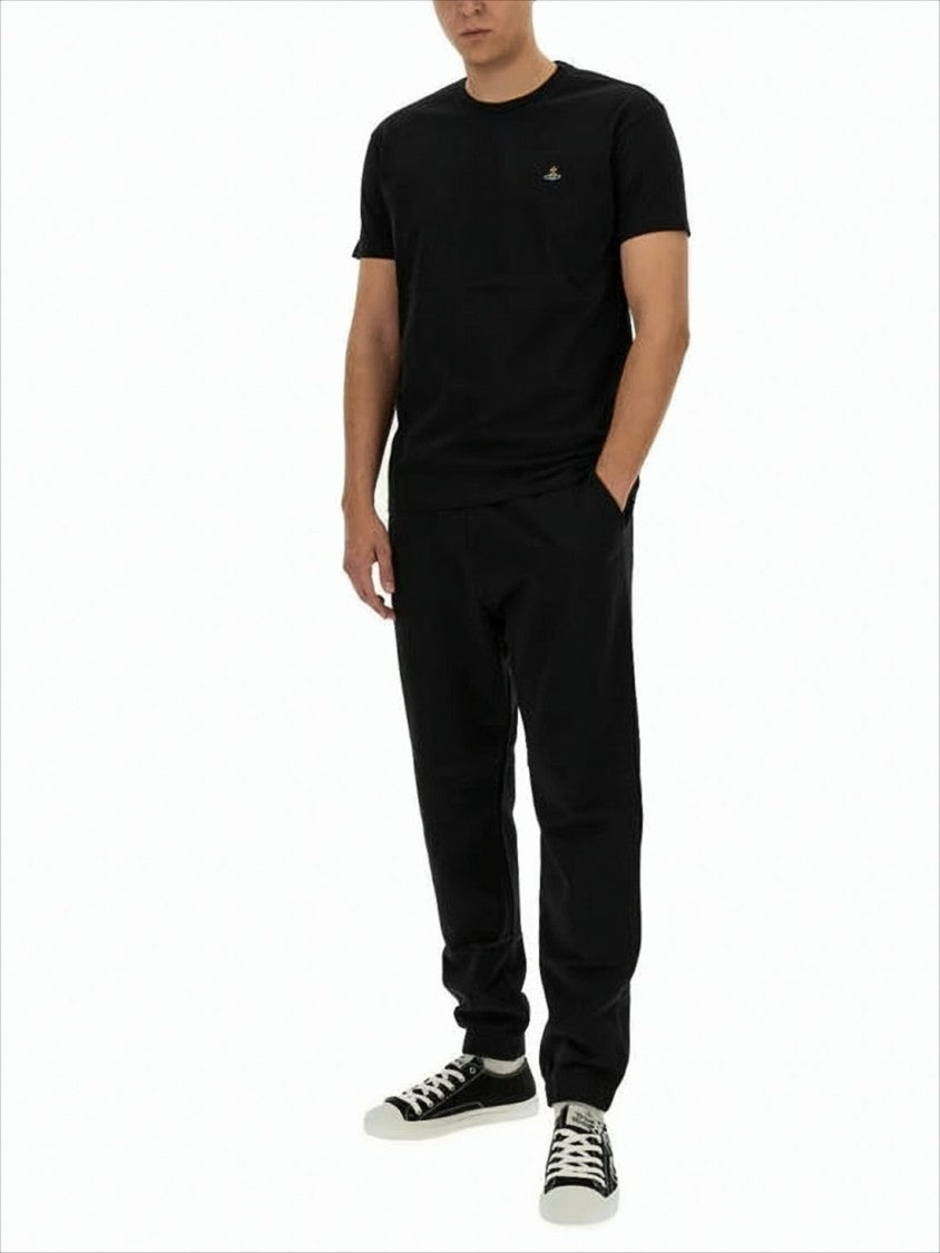 Short-Sleeve T-Shirt with Colorful Embroidered Logo