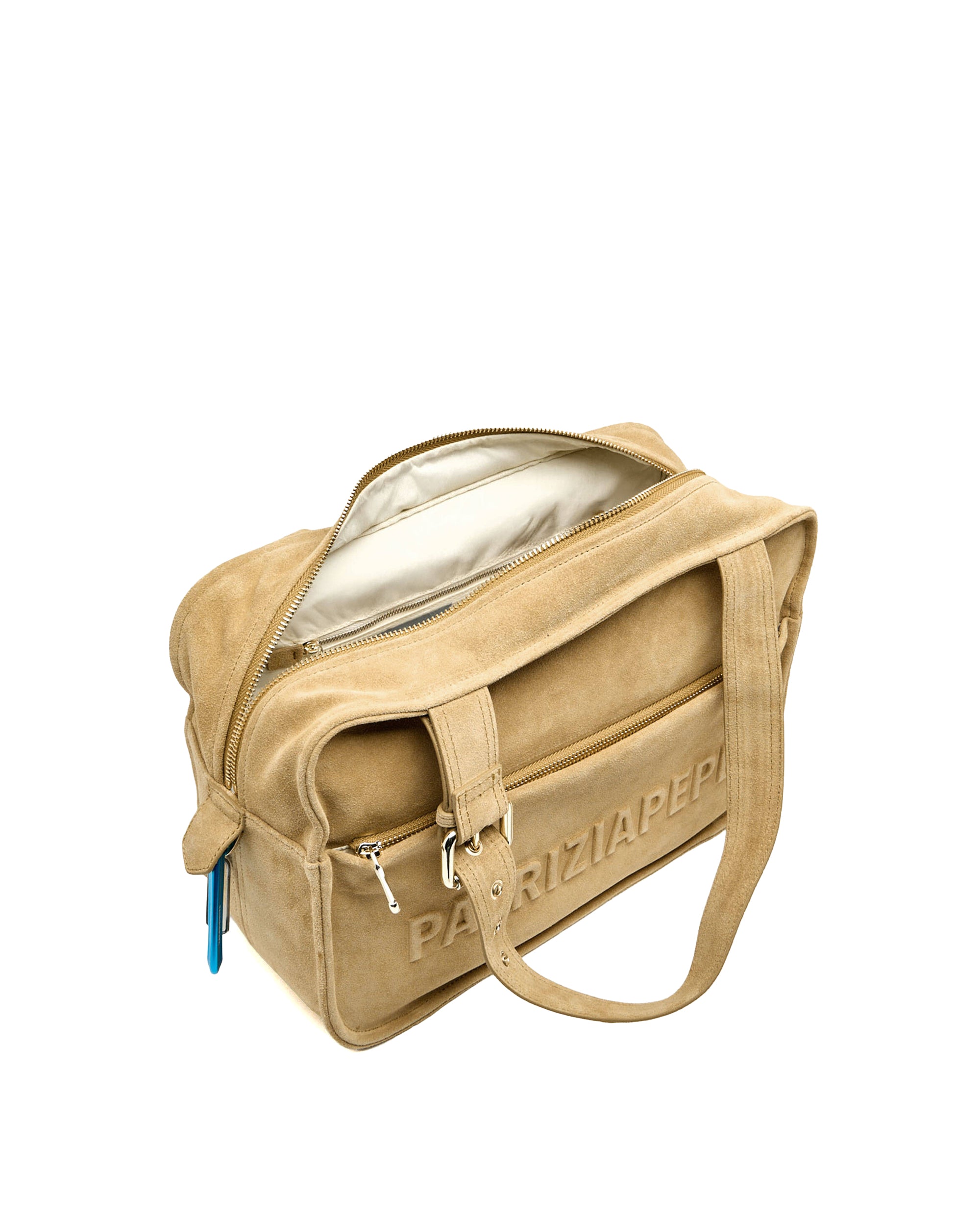 Suede Bag With Logo
