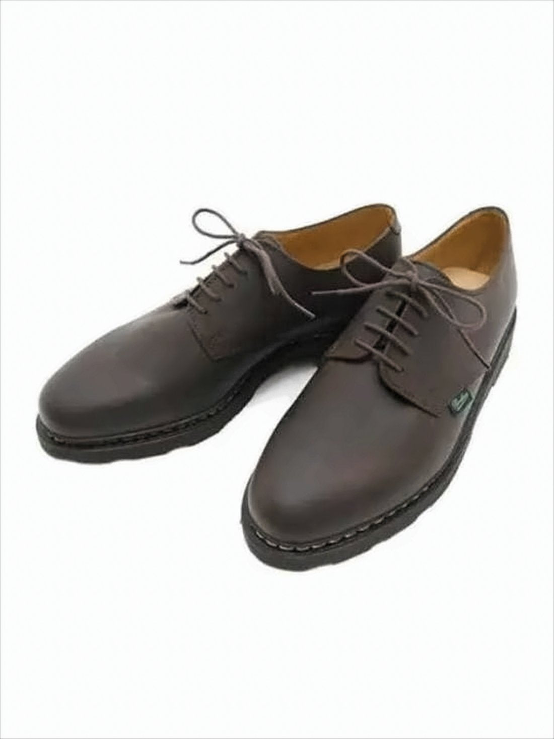 Brown Leather Dress Shoes with Lace-Up Closure