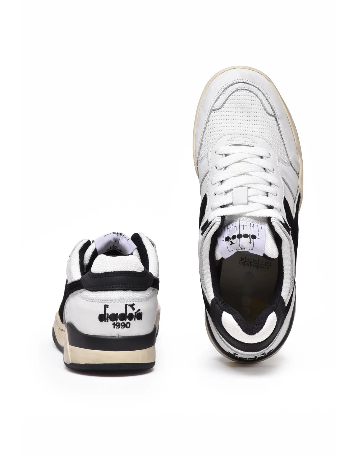 White Black Leather B.560 Sneakers
